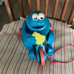 1980’s Cookie Monster Pull Along Toy